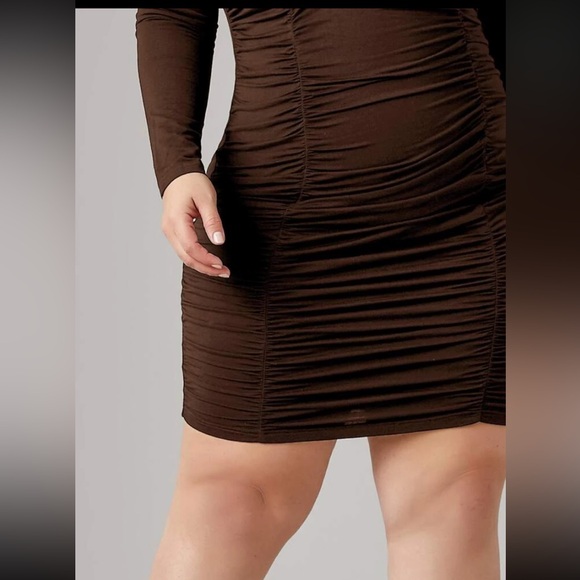 NEW - SHEIN Curve Ribbed Long Sleeve Dress - Picture 13 of 14